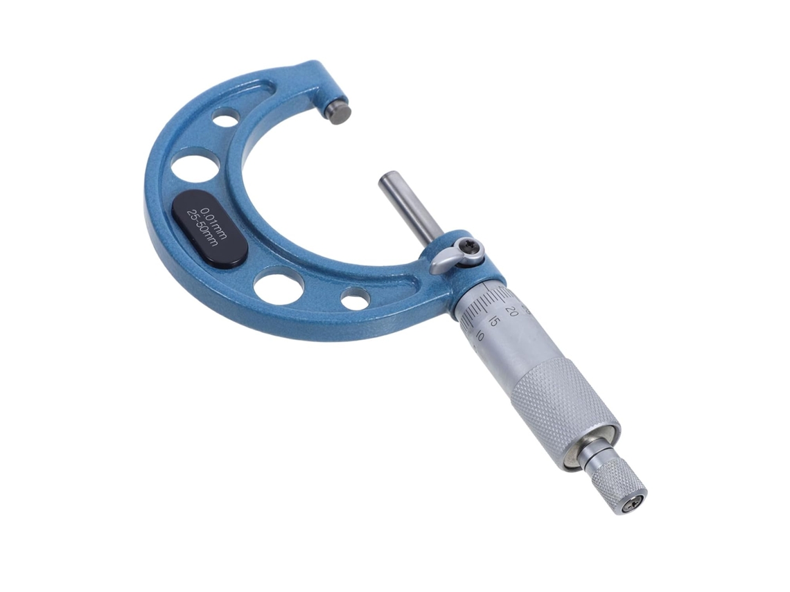 Micrômetro externo de precisão Topbathy 0,01 mm aço inox faixa 25 a 50 mm