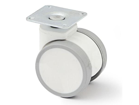 Rueda giratoria duncan ø50 h64 blanco freno sin freno