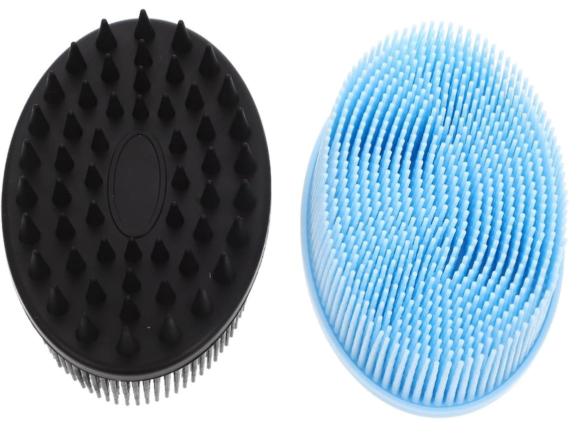 Conjunto De 2 Escovas Banho Silicone Macio Para Bebês, Resistentes Ao Desgaste, Adequadas Para Peles Sensíveis
