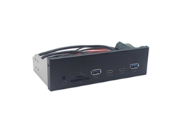 Hub Industrial De 5,25 Polegadas Com Painel Frontal Usb 3.2 Gen1, 5 Gbps, 19 Pinos, Para Portas Usb-a, Tipo-c, Entrada Para Fone De Ouvido E Leit
