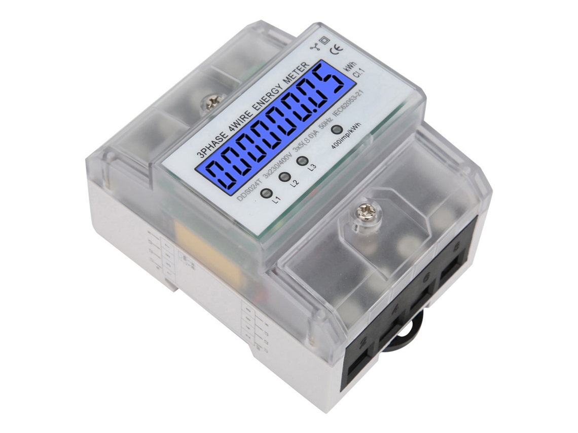 Laxiscreed Medidor De Energia Eletrónica Trifásico 4p Com Display Lcd, 380v