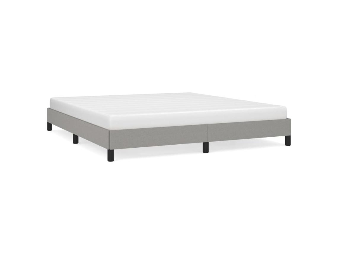 Vidaxl Estrutura De Cama Sem Colchão 180x200 Cm Tecido Cinzento-claro