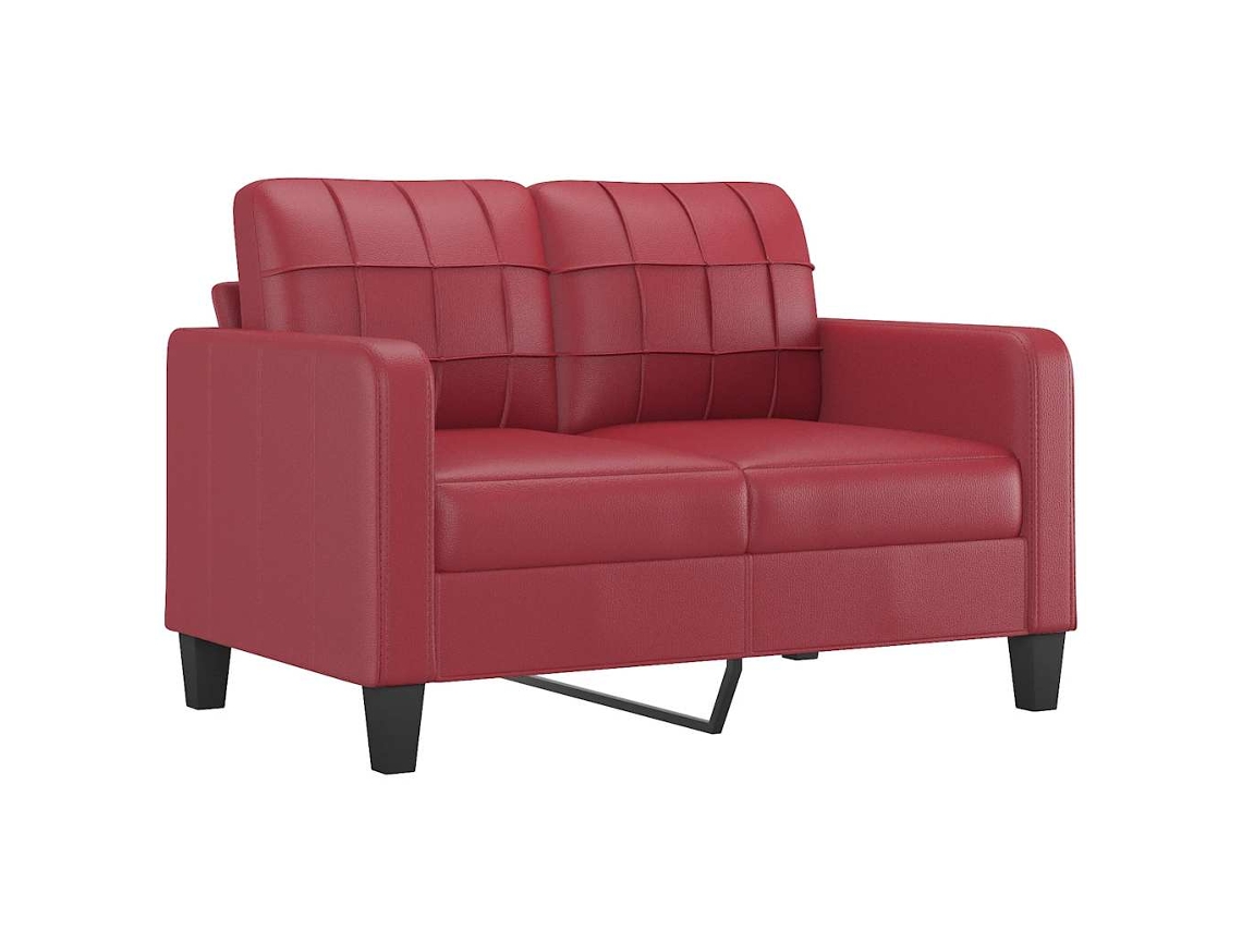 2-seater Sofa, 2-seater Sofas Vidaxl Vermelho Couro (n/a)