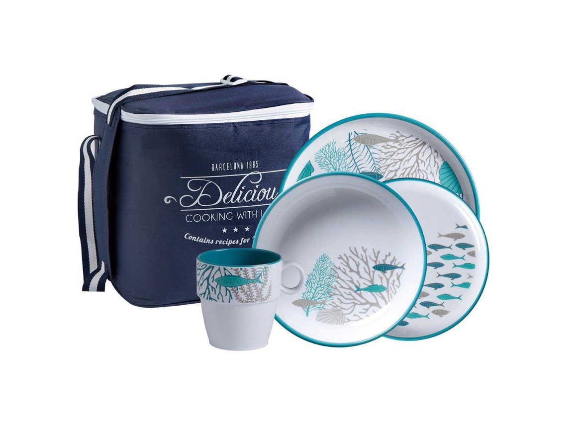 Conjunto de Talheres Coastal 24 Peças Prateadomarine Business