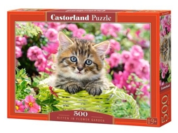 Castorland Kitten In Flower Garden 500 Pcs Puzzle 500 Peças