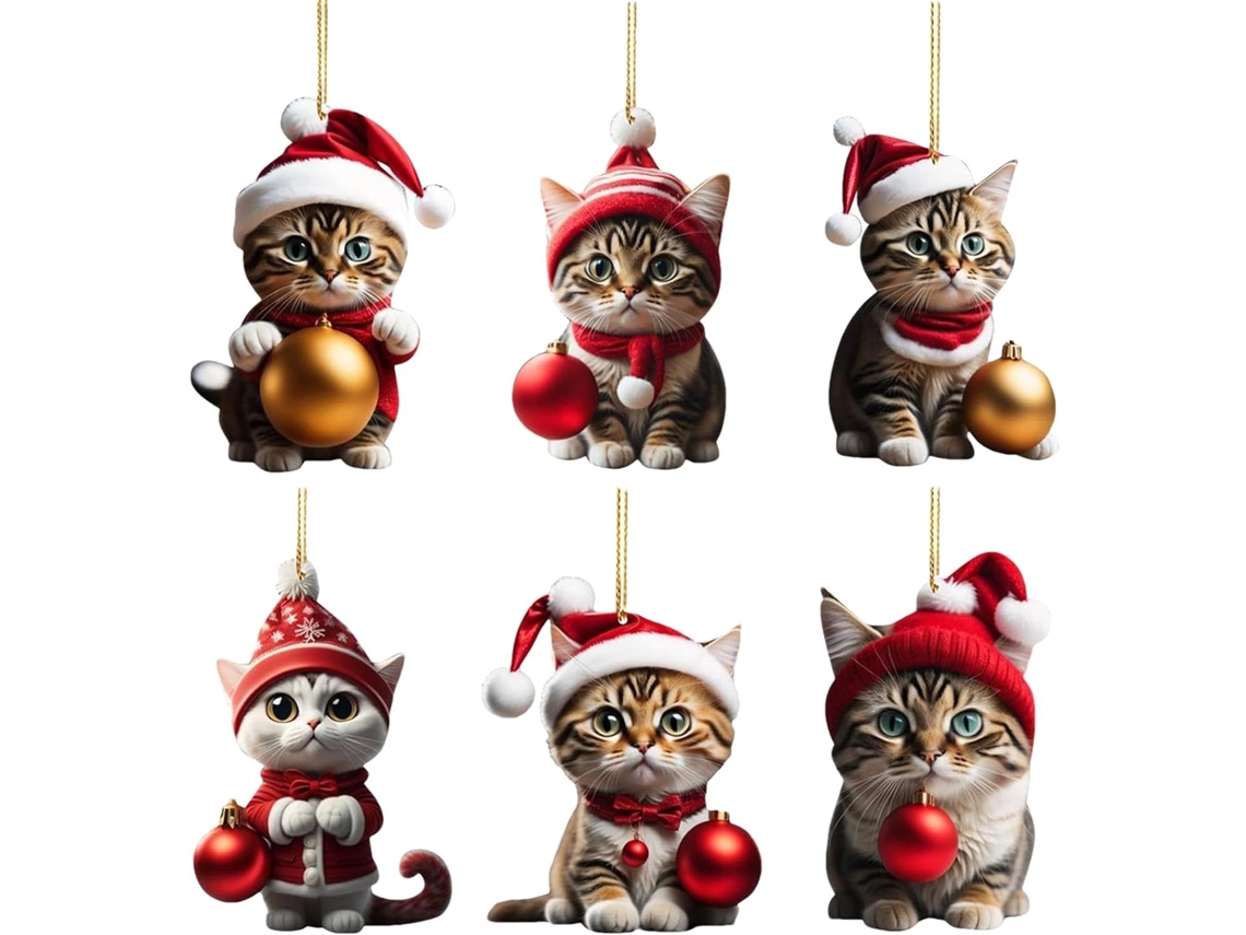 Decorações De Natal Em Forma De Gatos, Árvores E Animais, Feitas Sob Encomenda.
