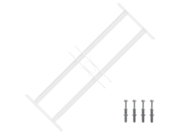 Vidaxl Grade De Segurança Para Janelas Com 2 Barras Cruzadas 43-74 Cm