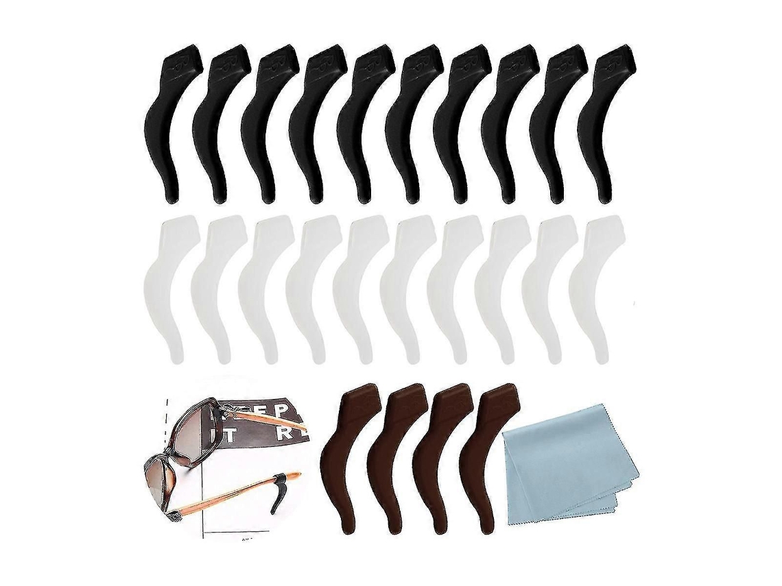12 Pares de Gafas Antideslizantes Patillas, Lisas Ganchos para La Oreja GOKOCO