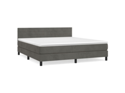 Box Spring Bed, Box Spring Beds Vidaxl Cinzeto Veludo (160 X 200 Cm)