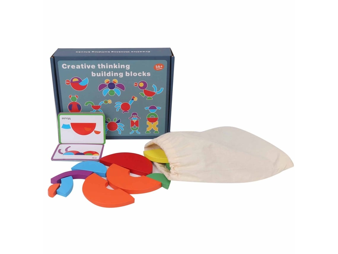 Ats set de Quebra cabeças em Madeira 3d para Bebê, Jogo Educatsivo de Desenvolvimento Inteligente Criança1