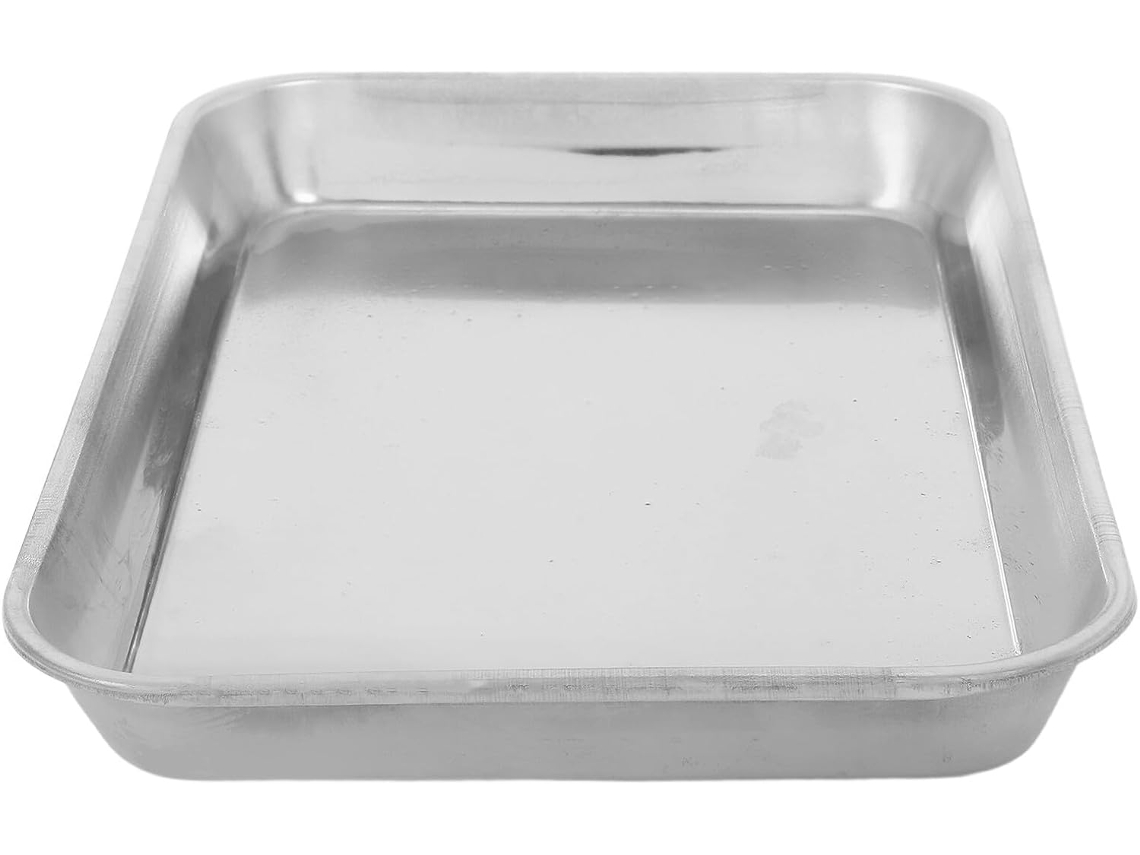 Bandeja Multiuso Em Aço Inoxidável Com Fundo Plano, Fácil De Limpar.