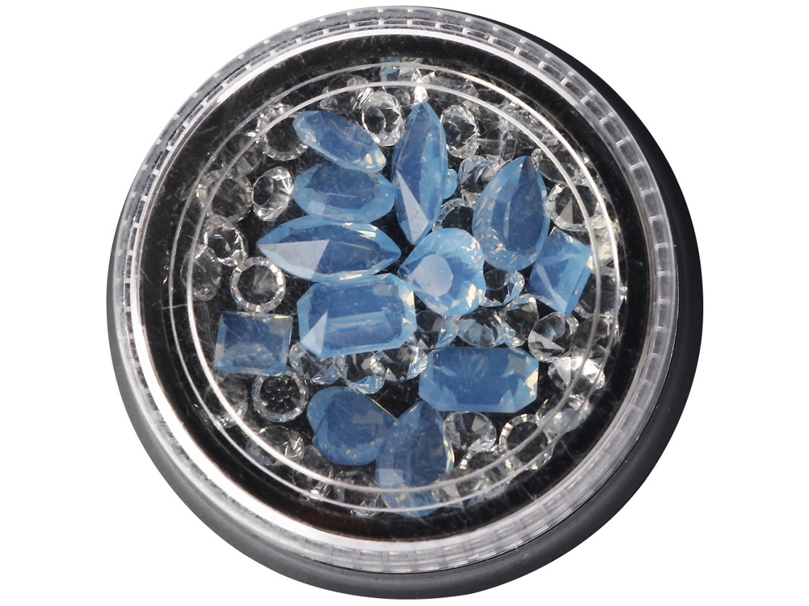 Decoração De Strass Ab Com Ponta Clara De Resina Para Artesanato De Unhas Diy Manicure Azul
