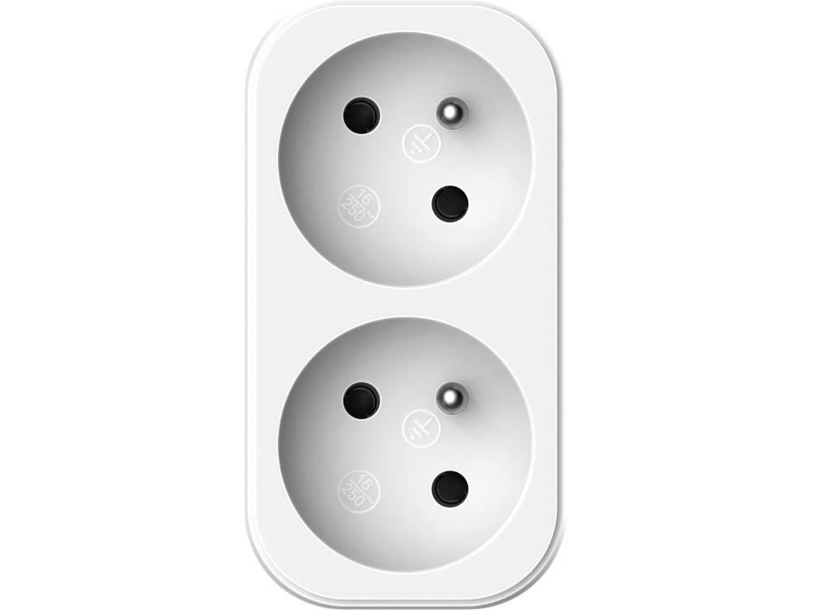 Biplite Quarx 2p 16a branco e cinza claro compatível com NF BRILVIBERA