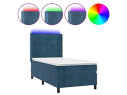 Box Spring Bed, Box Spring Beds Vidaxl Azul Veludo (80 X 200 Cm)