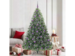 Vidaxl Árvore De Natal Artificial Com 300 Leds Verde 180 Cm Pe E Pvc
