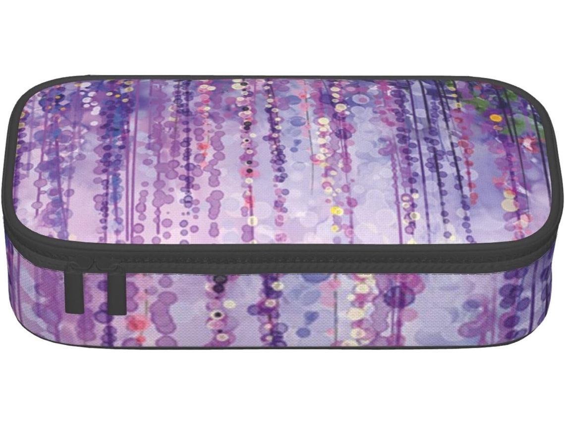 Estojo Grande Com Estampa Floral Para Meninos Meninas, Lápis, Canetas, Nécessaire Adultos, Material