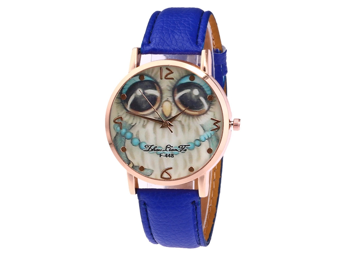 Reloj De Cuarzo Unisex Con Correa De Cuero Pu Zhoulianfa Azul Casual