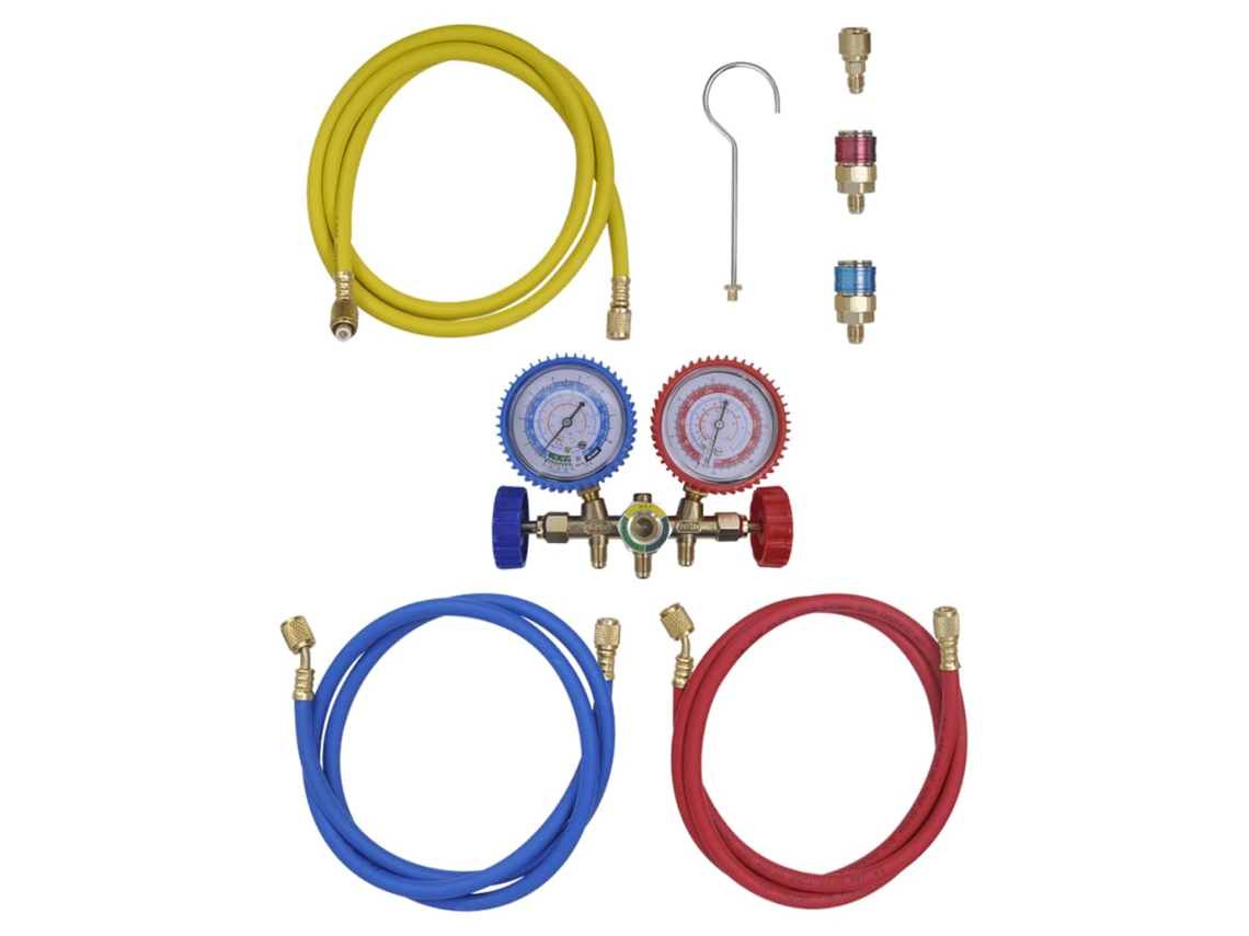 2 Modos- Conjunto De Manómetro Medidor Para Ar Condicionado