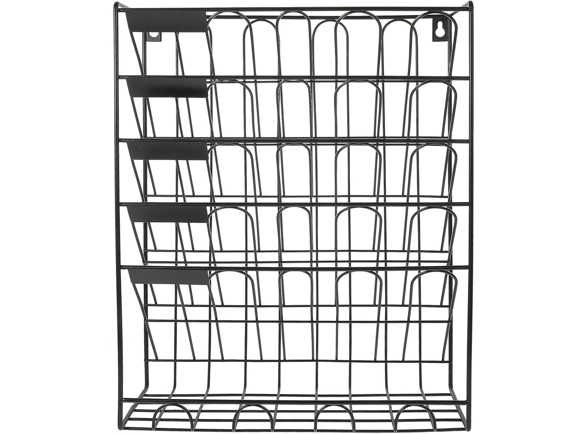 Organizador Parede Ferro Preto Escritório Porta Revistas Economiza Espaço Design Robusto Funcional Mesa GOKOCO