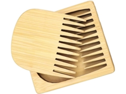 Pente Antiestático Para Barba Em Sândalo Bege, Acessório Para Cuidados Pessoais.