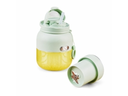 Liquidificadora Portátil Recarregável 800 Ml, Copo Para Sumos Com 2 Tampas E Palhinha, Verde-claro
