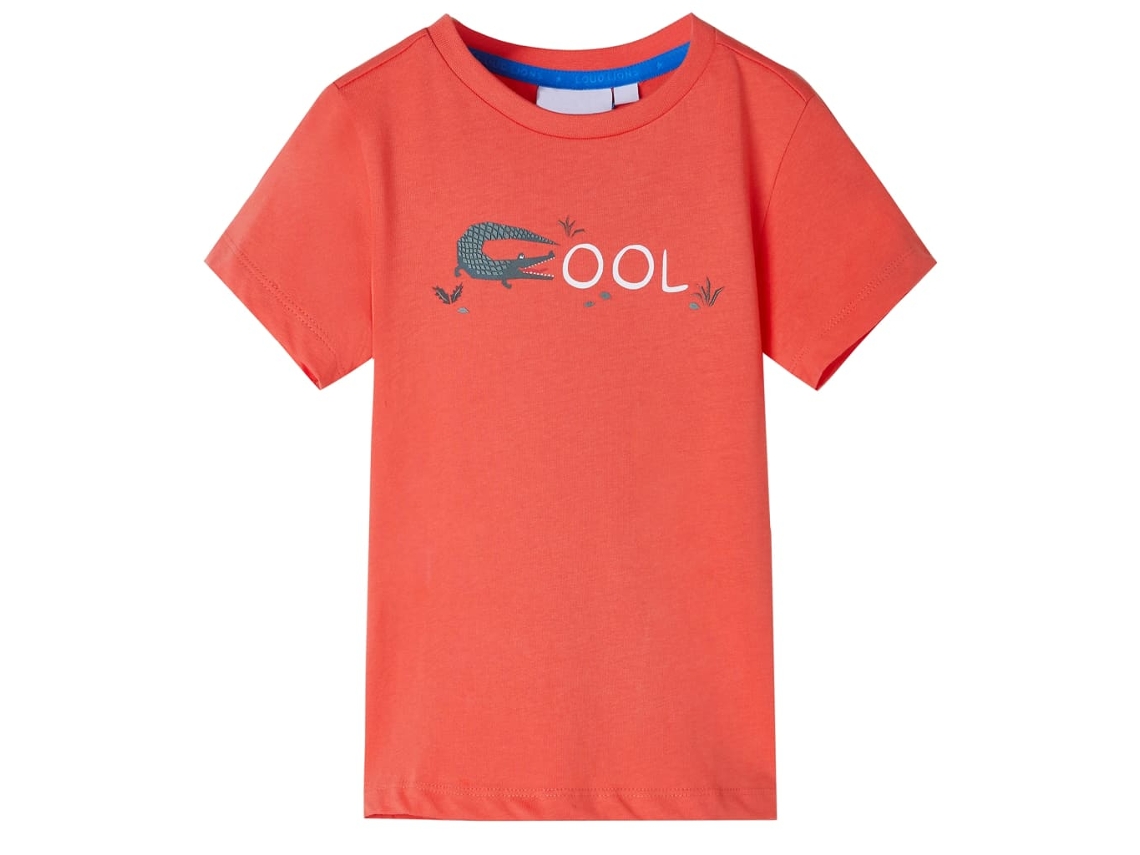 T-shirt Manga Curta Para Criança Vermelho-claro 116
