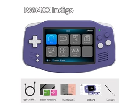 Console De Jogos Retrô Portátil Ips De 3,4, Tela 720×480, Linux De 64 Bits, Bluetooth, Bateria De 3500 Mah, 256 Gb, 11 Mil Jogos Viewleaf