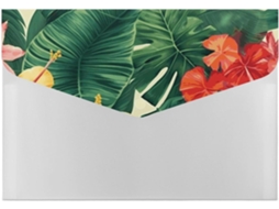 Pasta Portátil Com Estampa De Folhas E Flores Tropicais, Resistente À Água, À Prova De Umidade, Durável E De Longa