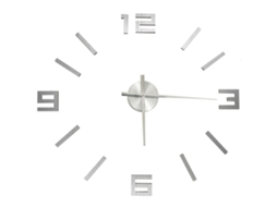 3d Wall Clock, 3d Wall Clocks Vidaxl Prateado Acrílo (n/a)