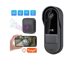 Campainha De Vídeo Sem Fio Com Áudio Bidirecional Sem Fio Ring E Controle Pelo Aplicativo Tuya. Modo Noturno. Brilvibera