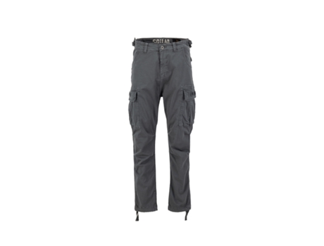 Calças para Homem ALPHA INDUSTRIES (31 - Algodão - Cinzento)