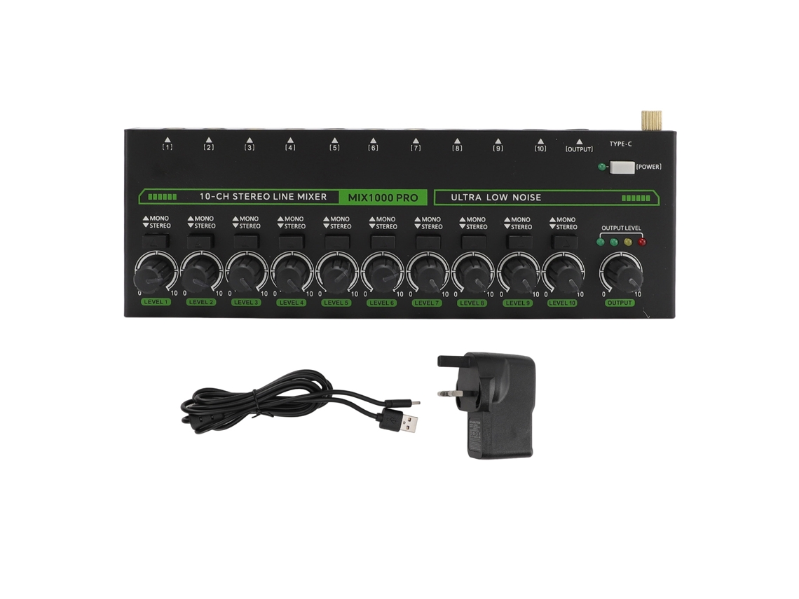 Aetheria mesa de Mistura de Som Profissional 10 Canais Estéreo Rgb com Plugue Uk