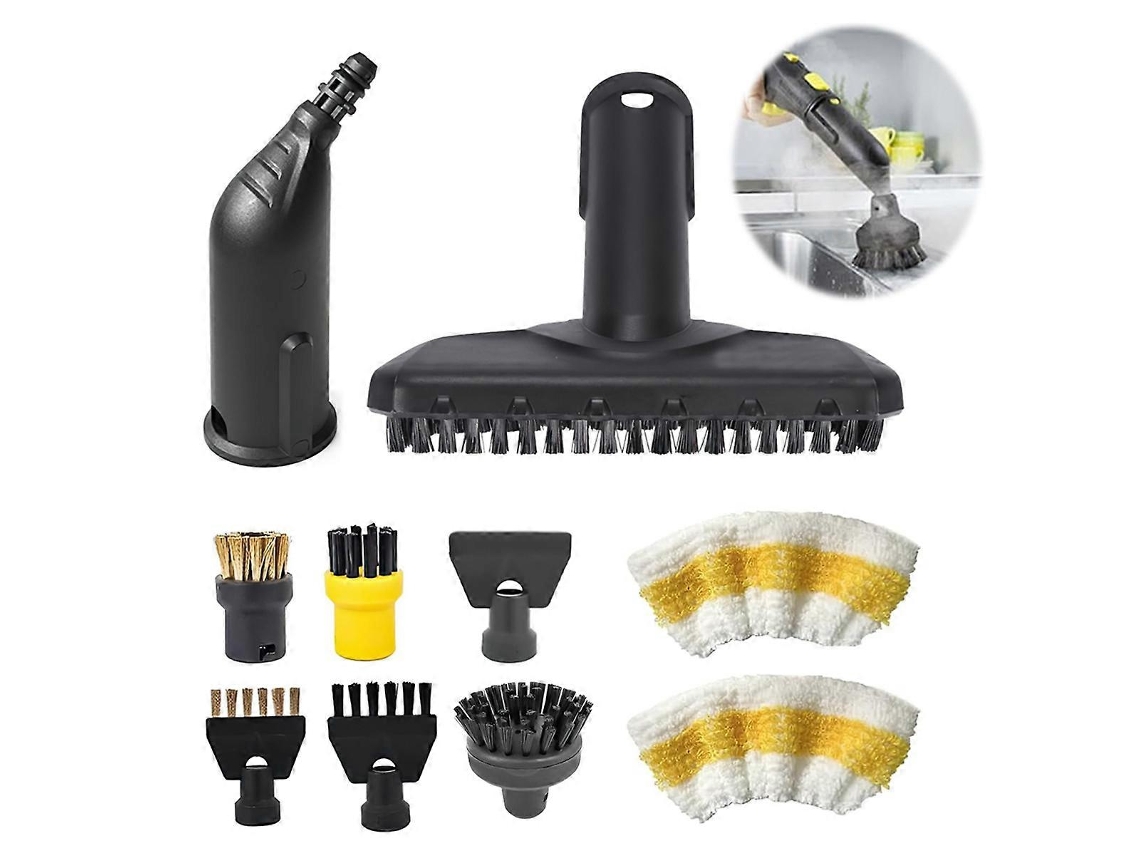 Conjunto De Acessórios De 10 Peças Para Limpadores A Vapor Kärcher Sc1, Sc2, Sc3, Sc4, Sc5 Inclui Bicos, Escovas Slowmoose