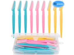 Lâminas Faciais para Mulheres 30 Peças Eaone Eyebrow Razor Shaver Shaver Shaver com Capa de Precisão Meninas com Pacote de Caixa JEDBESETZT