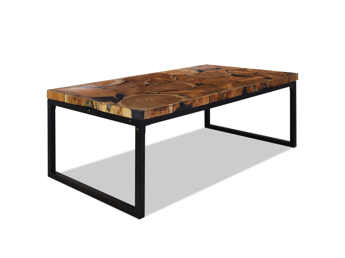 Coffee Table, Coffee Tables Vidaxl Preto Teca (n/a)