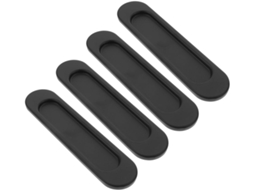 Puxadores Adesivos Pretos Para Portas De Correr Guarda Roupa, Conjunto De 4 Peças, Em Liga De Alumínio, Design Elegante