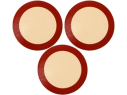 Conjunto De 3 Tapetes De Silicone Antiaderentes Para Assar, Redondos, De 20 Cm (8 Polegadas), Próprios Para Alimentos