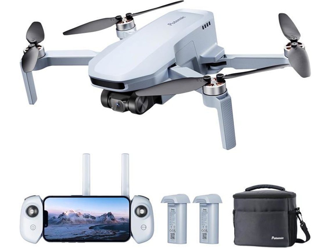 Drone Dobrável Atom com Câmera 4K 62 Minutos de Voo Transmissão 4km POTENSIC