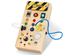 Quadro de atividades Montessori com interruptor de LED para crianças pequenas, brinquedo de aprendizagem sensorial compatível com CR Slowmoose