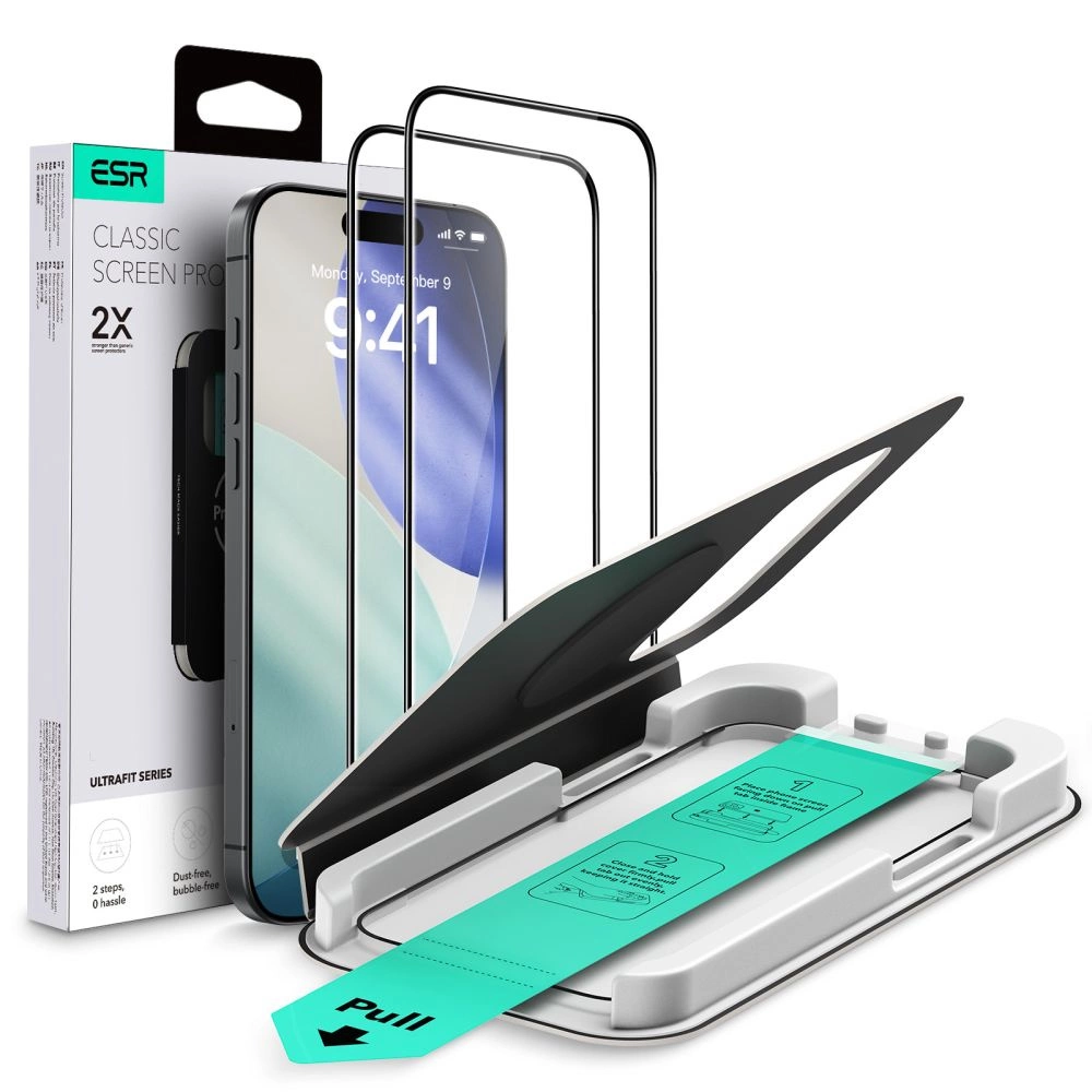 Película De Vidro Temperado Esr Ultrafit (pacote Com 2) Para Iphone 17 Pro Max
