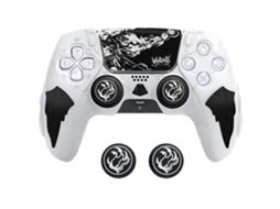 Capa Para Czhhmart Controle Ps5, Silicone Antiderrapante Com Protetores De Polegar. Branco