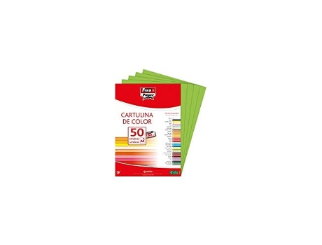 Livro Paq/50 Cartulinas Fixo A4 180g. Verde Lima De Desconocido (espanhol)