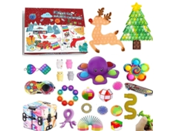 Laxiscreed Calendário Do Advento Natal Com Brinquedos Sensoriais Para Estímulo E Relaxamento