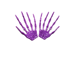 Laxiscreed Mãos De Esqueleto De Plástico Fosforescentes Para Decoração De Halloween, Pacote Com 2 Peças Roxas