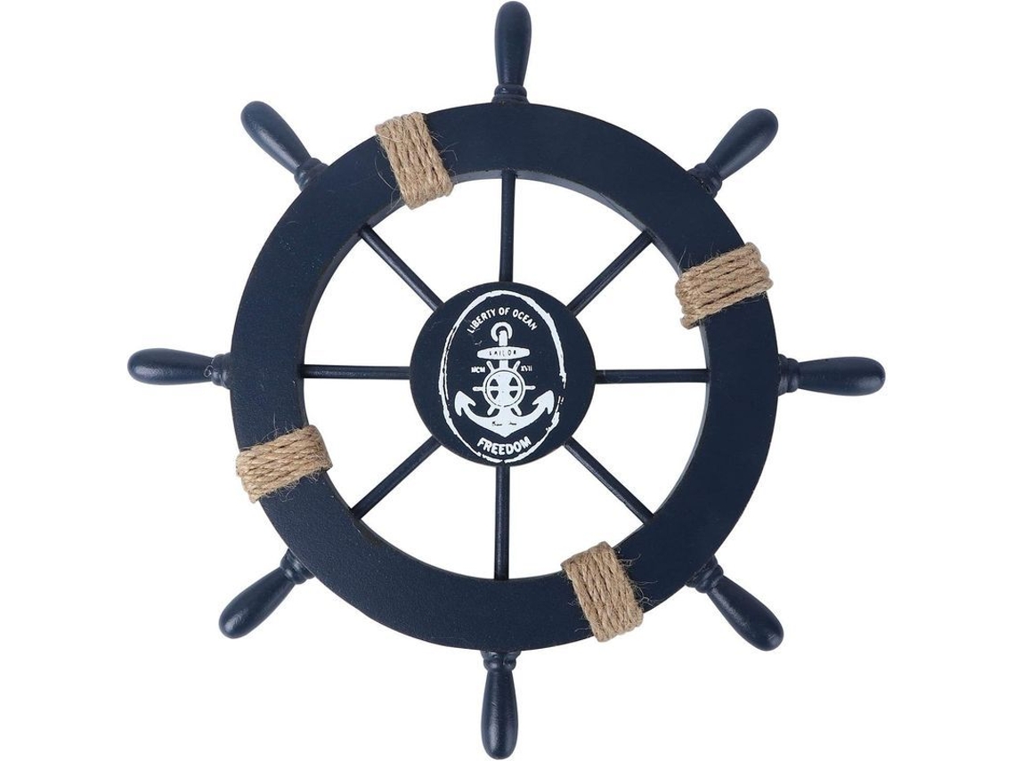 Decoración Mural De Roda De Barco Pirata De Madeira Com Ancoragem Para Temas Náuticos E Praia