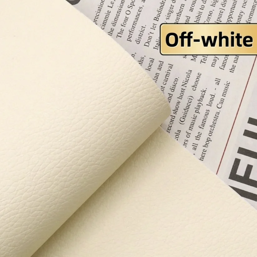 (off-white, 45x138cm) Adesivo Para Reparação De Peles, Cortável À Medida, Ideal Para Renovar E Reparar Bancos E Móveis