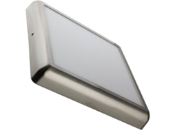 Plafón De Teto Led Quadrado De Metal, 24 W, 300 X 300 Mm, Design Prateado 3000k Branco Quente
