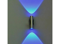 Luz de parede Nova Line de duas cabeças, LED, 18W, moderna, para quarto, sala, escada, azul | S/MARCA