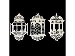 Laxiscreed Pack De 3 Lâmpadas Decorativas Hexagonais Em Madeira Para Decoração E Festas