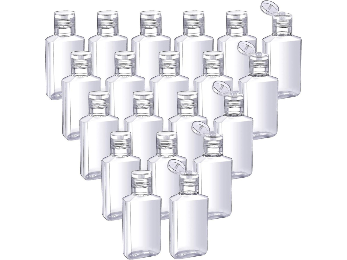 Conjunto de 50 Frascos de Viagem Transparentes e Vazios de 30 Ml/1 Oz com Tampa Flip top, Portáteis e Recarregáveis, Ideais para Ao Ar Livre AQUAFORGE